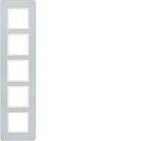 Rámeček, 5-násobný, Berker Q.7, stříbrná