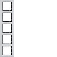 Rámeček 5-násobný, Berker B.7, alu/antra