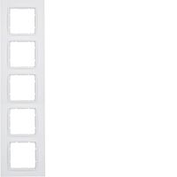 Rámeček 5-násobný, Berker B.7, bílá, mat