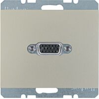 Zásuvka, VGA, Berker K.5, ušlecht. ocel,