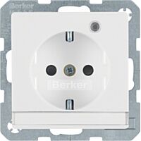 Zásuvka, SCHUKO s LED kontrolkou a popis