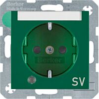 Zásuvka, SCHUKO s LED kontrolkou a popis