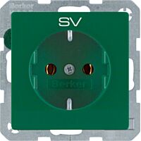 "Zásuvka, SCHUKO, potisk "SV", bezšrou