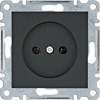 HAGER Zásuvka LUMINA WL1013 16A bez ochranného kolíku šroubové svorky IP20 černá mat