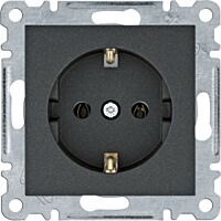 Zásuvka schuko, černá mat