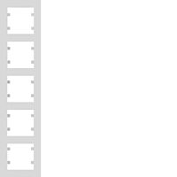 HAGER Rámeček LUMINA Intense WL5650 5násobný svislý IP20 bílá lesk