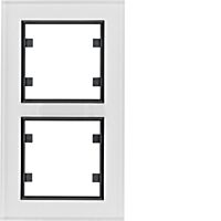 HAGER Rámeček LUMINA Passion WL9120 2násobný svislý IP20 bílá sklo