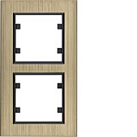 HAGER Rámeček LUMINA Passion WL9124 2násobný svislý IP20 hliník mosaz