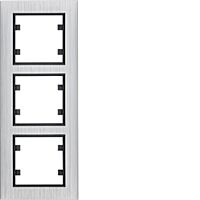 HAGER Rámeček Lumia Passion WL9132 3násobný svislý IP20 hliník stříbrná