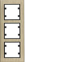 HAGER Rámeček LUMINA Passion WL9134 3násobný svislý IP20 hliník mosaz