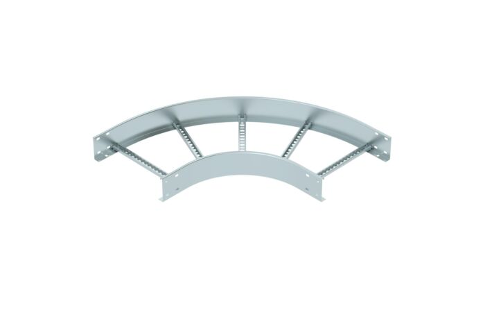 OBO BETTERMANN Oblouk 90°, pro kabelový žebřík, 110x400, Ocel, St, pásově zinkováno, DIN EN 10346 typ LB 90 1140 R3 FS