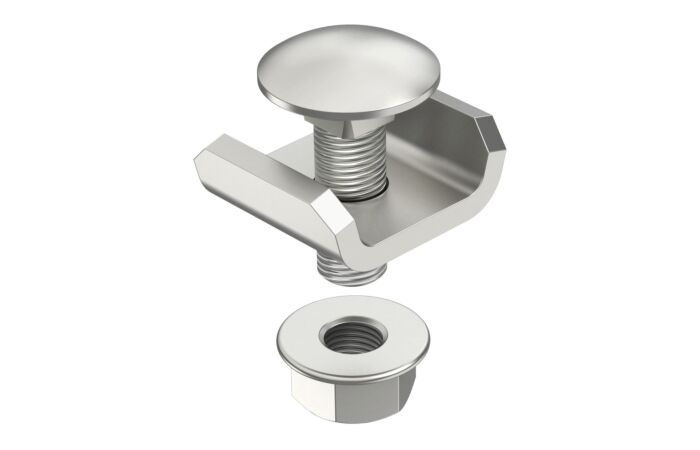OBO BETTERMANN Spojka, pro mřížový žlab, 24x28x30, Nerez ocel, materiál 1.4307, A2, 1.4301 bez povrch. úpravy, dodatečně ošetřeno typ GUV 6 A2