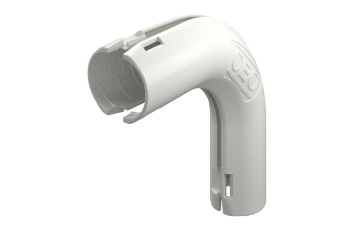 OBO BETTERMANN Quick Pipe oblouk 90°, M16, černá, Polypropylen typ 3000 BMS M16 RW