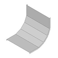 KOPOS Víko NVSO 90X250 S, oblouku stoupajícího 90°, vnitřní, pozink