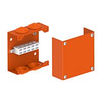 KOPOS Krabice KPK 125_2PO6 1000V požárně odolná 4 x 6 mm², 125x125x48mm, kov, IP40 oranžová
