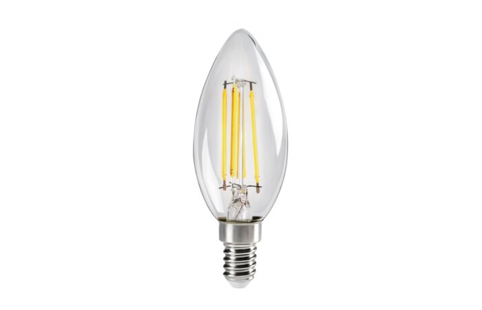 KANLUX Žárovka LED 4,5W-40 E14 4000K svíčka čirá Filament