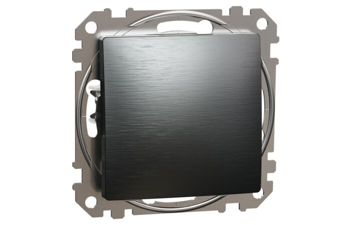 SCHNEIDER Sedna Design & Elements Tlačítko 1/0, Leštěný Titan