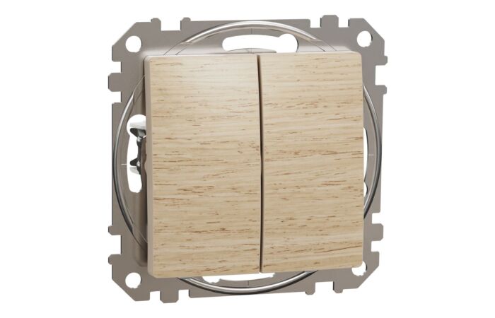 SCHNEIDER Sedna Design & Elements Přepínač střídavý ř.6+6, Bříza