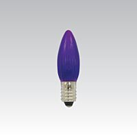 NBB Žárovka E10 14V  3W vánoční svíčka fialová