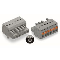 WAGO Konektor 2231-114/008-000 1vodičový pružinový Tlačítko Push-in CAGE CLAMP®, šedá