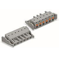 WAGO Konektor 2231-213/037-000 1vodičový pružinový Tlačítko Push-in CAGE CLAMP®, šedá