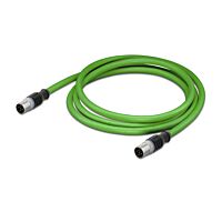 WAGO Kabel 756-1203/060-020 Ethernet zástrčka M12D  přímá  zelená 2m