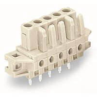 WAGO Konektor 722-143/031-000 pružinový THT Rovné provedení Rozteč 5 mm, šedá