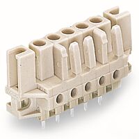 WAGO Konektor 722-143/047-000 pružinový THT Rovné provedení Rozteč 5 mm, šedá