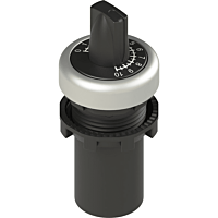 PIZZATO Potenciometr E61DM010K-D319, 10 kOhm, 0,5 W, plochý reliéf, chromový kroužek