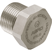 AGRO  Záslepka mosazná Ex d IIC, krátký závit Pg16