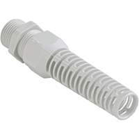 AGRO  Kabelová vývodka proti zlomení kabelu, plastová, světle šedá, dlouhý závit M12