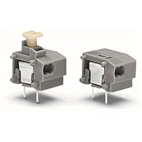 WAGO Svorka 235-851/333-000 2vodičová s možností řadového připojení na desky plošných spojů 0,75 mm² Rozteč 10/10,16 mm, šedá