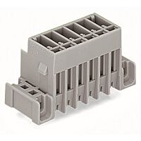 WAGO Konektor 769-644/003-000 s pájecími piny THT Pájecí kontakt 1,0 × 1,0 mm Rovné provedení, šedá