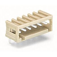 WAGO Konektor 734-168 s pájecími piny THT Pájecí kontakt 1,0 × 1,0 mm Úhlové provedení, šedá