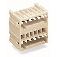 WAGO Konektor 734-410 Dvoupatrový s pájecími piny THT Pájecí kontakt 1,0 × 1,0 mm Úhlové provedení, šedá