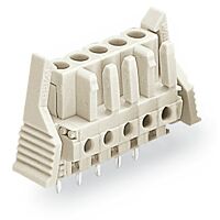 WAGO Konektor 722-144/039-000 pružinový THT Rovné provedení Rozteč 5 mm, šedá