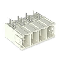 WAGO Konektor 832-3644 s pájecími piny THT Pájecí kontakt 1,2 × 1,2 mm Úhlové provedení, šedá