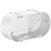 KAISER  Krabice přístrojová dvojitá bezhalogenová hloubka 47 mm, do dutých stěn