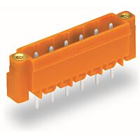 WAGO Konektor 231-344/108-000 s pájecími piny THT Pájecí kontakt 1,0 × 1,0 mm Rovné provedení, oranžová