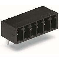 WAGO Konektor 714-176 s pájecími piny THT Pájecí kontakt 0,8 × 0,8 mm Úhlové provedení, černá