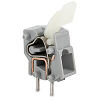 WAGO Svorka 257-401/333-000 s možností řadového připojení na DPS, Ovládací tlačítko 2,5 mm², šedá