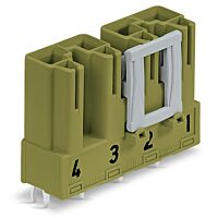 WAGO Konektor 770-874/071-000 na desky plošných spojů Rovné provedení 4pólová, zelená