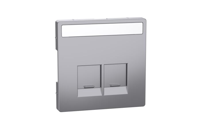Centr. deska RJ45 2nás. popis, stainless