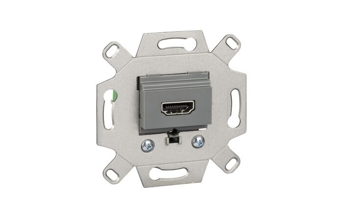 Zásuvka HDMI, jednonásobná, šedá