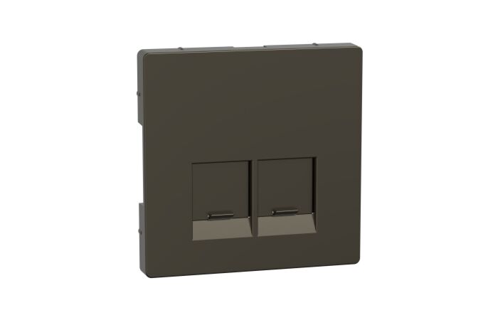 Centr. deska RJ45 2nás., mocca