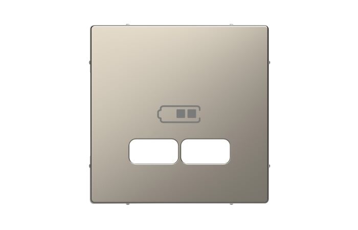 Centr. deska pro USB nabíječky, nikl