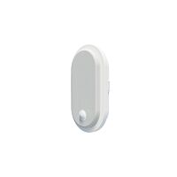 PANLUX Svítidlo LED OVAL S s PIR 10W  230V AC 1000lm 4000K 50Hz IP65 bílá