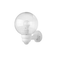 PANLUX Svítidlo PARK S 60W E27 prizmatická čirá bílá s čidlem IP33