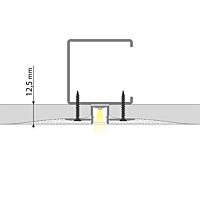 Profil AL 53/14mm AG černý 1m komplet