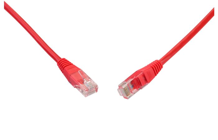 SOLARIX Patch kabel Solarix CAT5E UTP PVC 0,5m červený non-snag-proof C5E-155RD-0,5MB